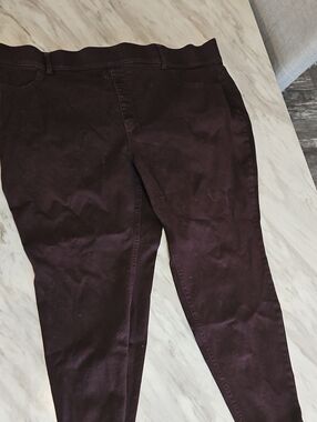 Womens Casual Straight-Leg Pants — Dark Brown